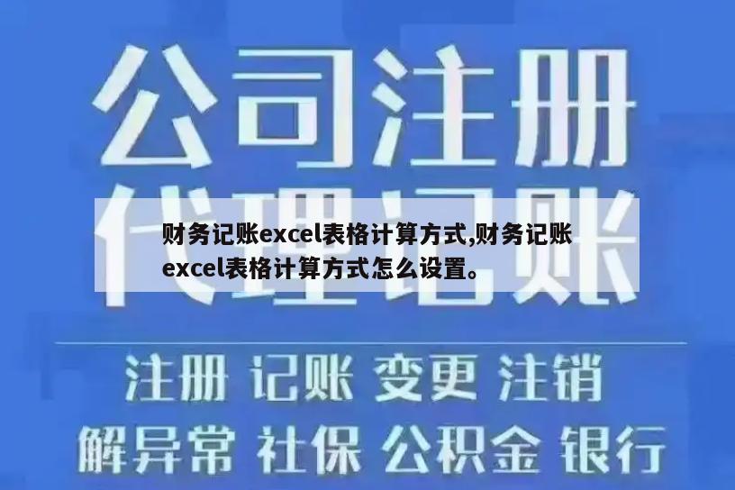 财务记账excel表格计算方式,财务记账excel表格计算方式怎么设置。