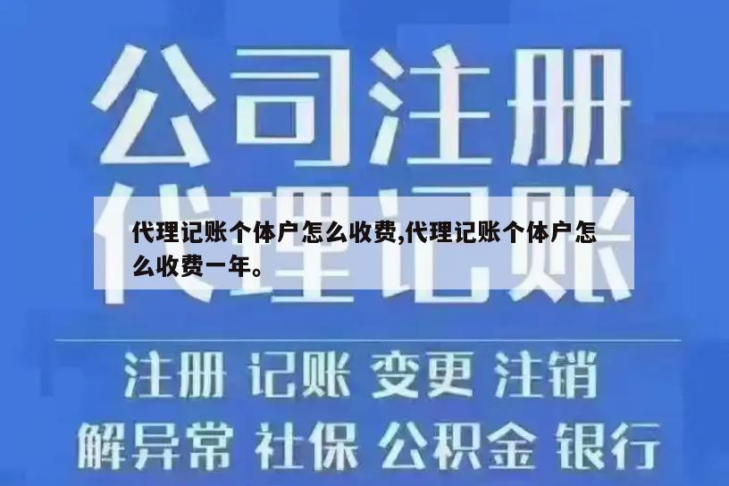 代理记账个体户怎么收费,代理记账个体户怎么收费一年。