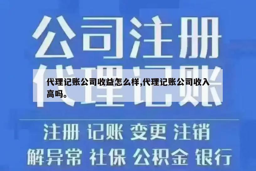 代理记账公司收益怎么样,代理记账公司收入高吗。