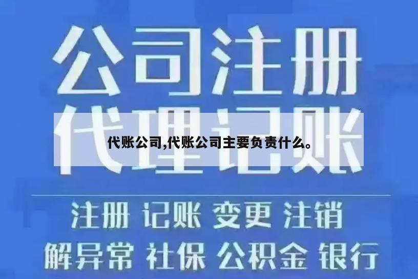 代账公司,代账公司主要负责什么。