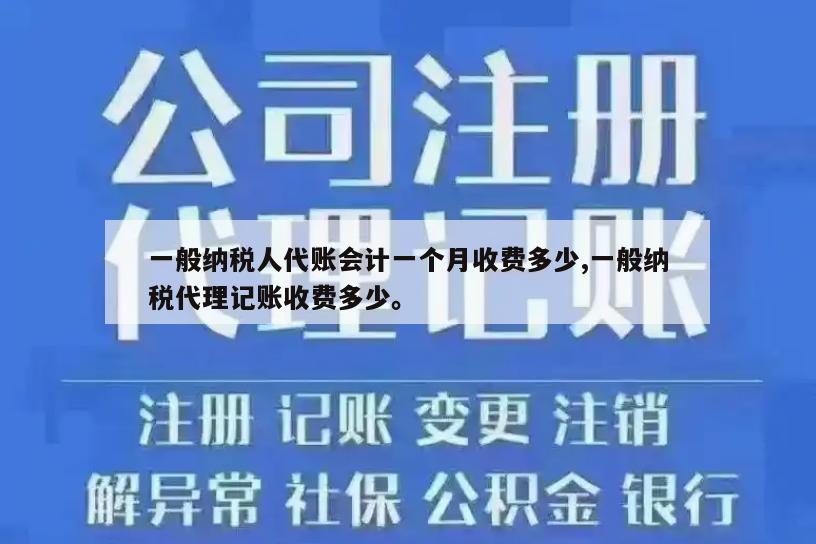 一般纳税人代账会计一个月收费多少,一般纳税代理记账收费多少。