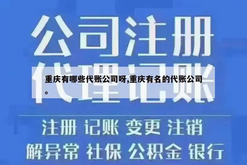 重庆有哪些代账公司呀,重庆有名的代账公司。