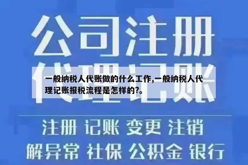 一般纳税人代账做的什么工作,一般纳税人代理记账报税流程是怎样的?。